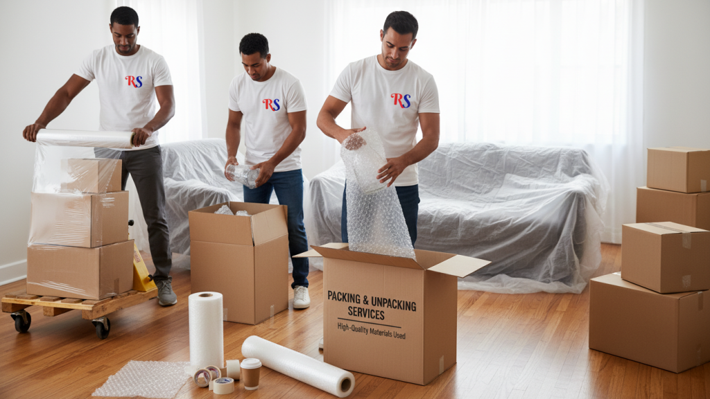 packing and unpacking services of packers and movers in Thiruvanmiyur, chennai