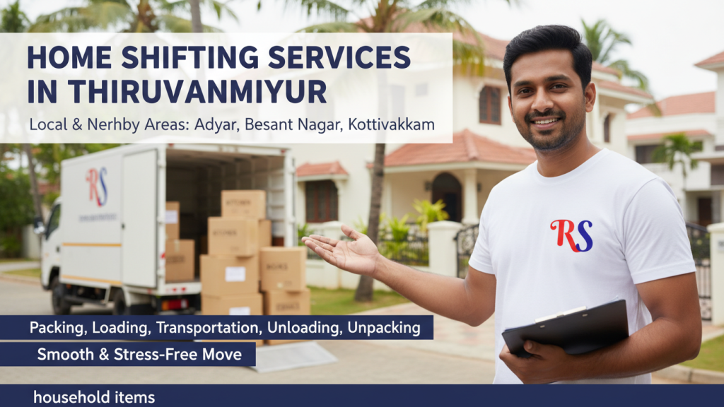 Home Shifting Services of packers and movers in Thiruvanmiyur, chennai