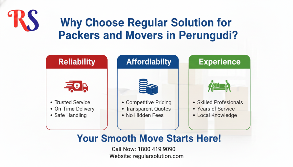 Why Choose Regular Solution for Packers and Movers in Perungudi